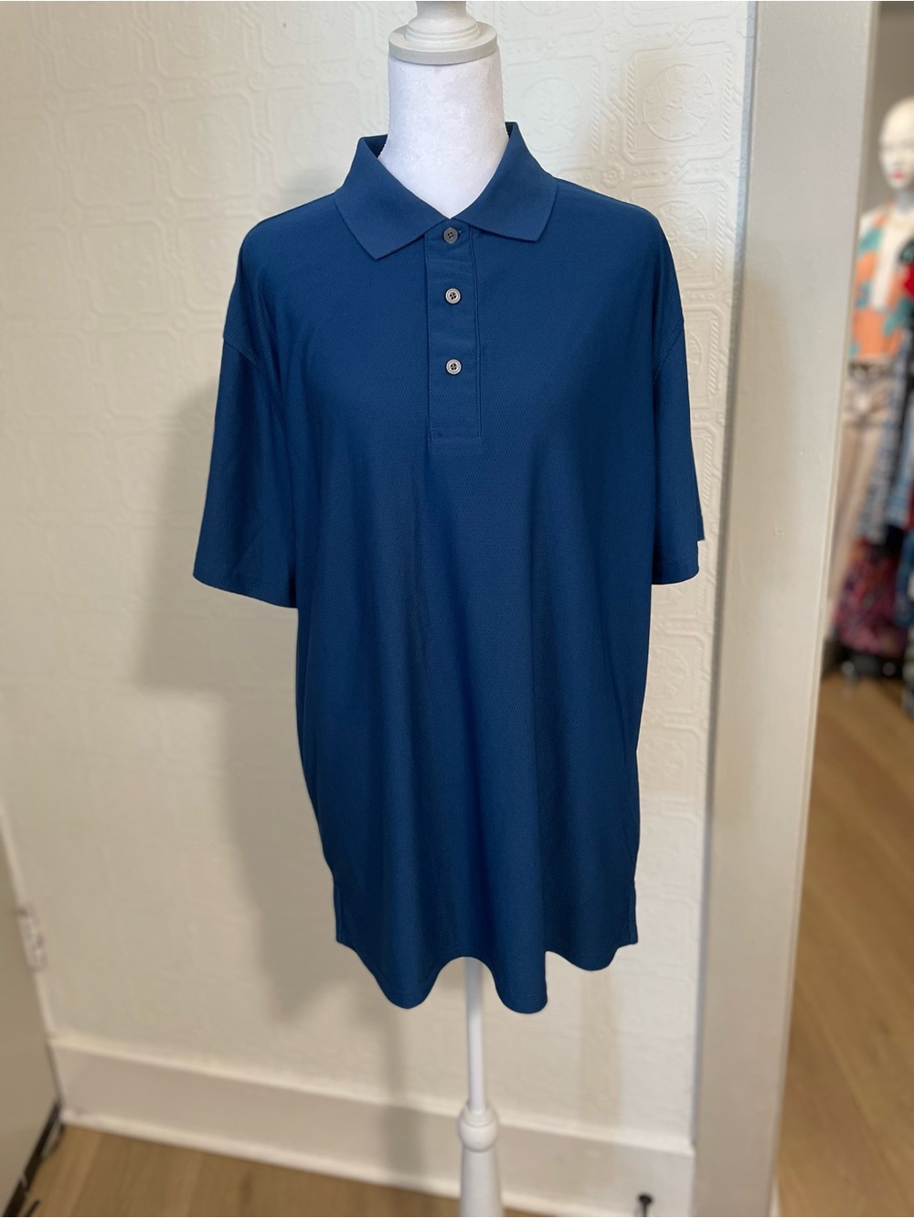 west loop Men's Polo Shirt in Navy Blue